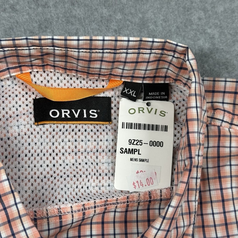 ORVIS Fishing Shirt XXL Outdoor Performance UPF 30 Plaid NWT Stretch - Picture 3 of 10
